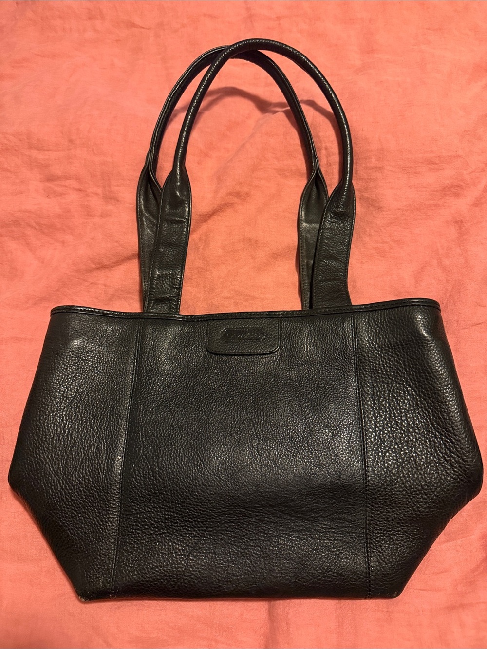 Coach Black Pebbled Leather Shoulder Bag